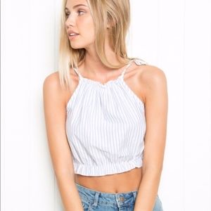Brandy Melville Carly Tank - White and Blue